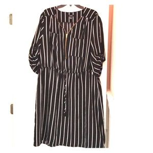 Black & white striped dress